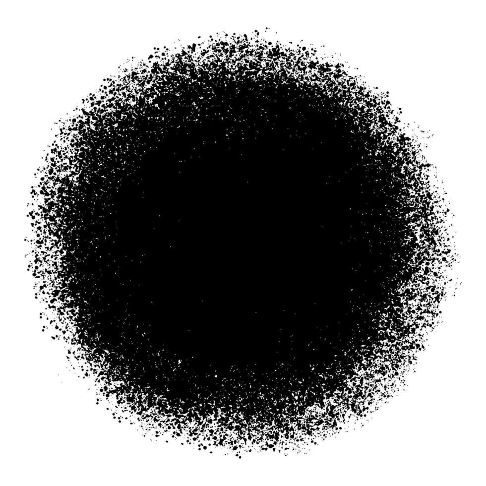 abstrakt svart spannmål runda form isolerat på vit bakgrund. vektor