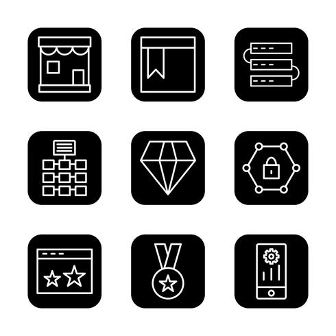 Satz von Vector SEO Search Engine Optimization Icons