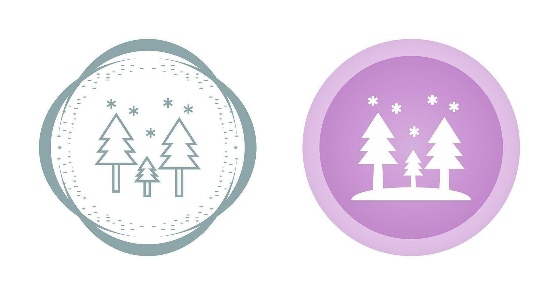 snöar i träd vektor ikon