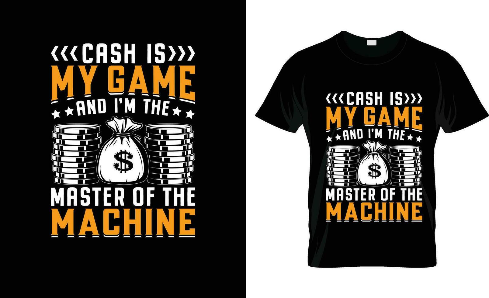 Kasse ist meine Spiel und Ich bin das Meister von bunt Grafik T-Shirt, T-Shirt drucken Attrappe, Lehrmodell, Simulation vektor