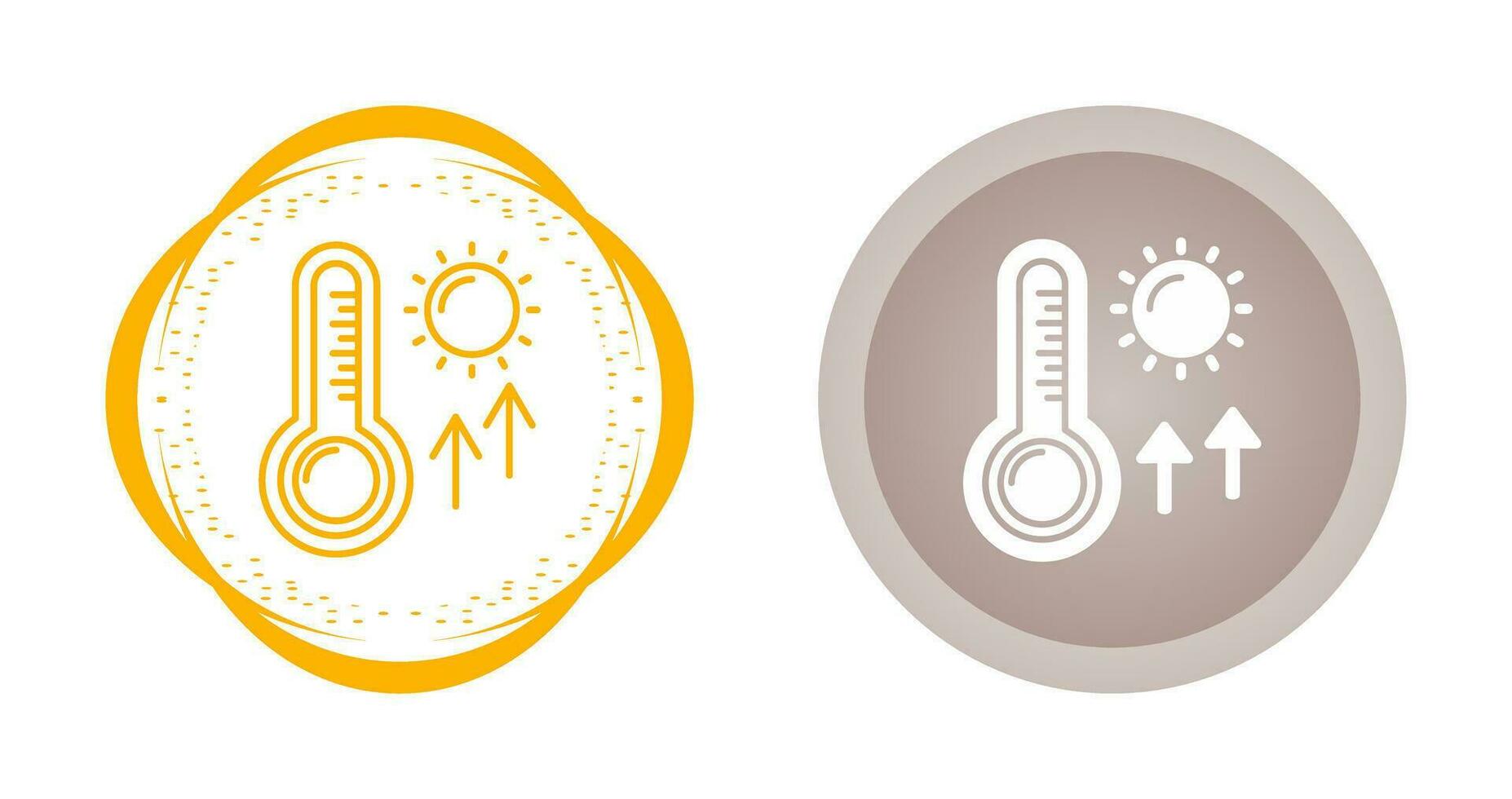 Vektorsymbol für hohe Temperaturen vektor