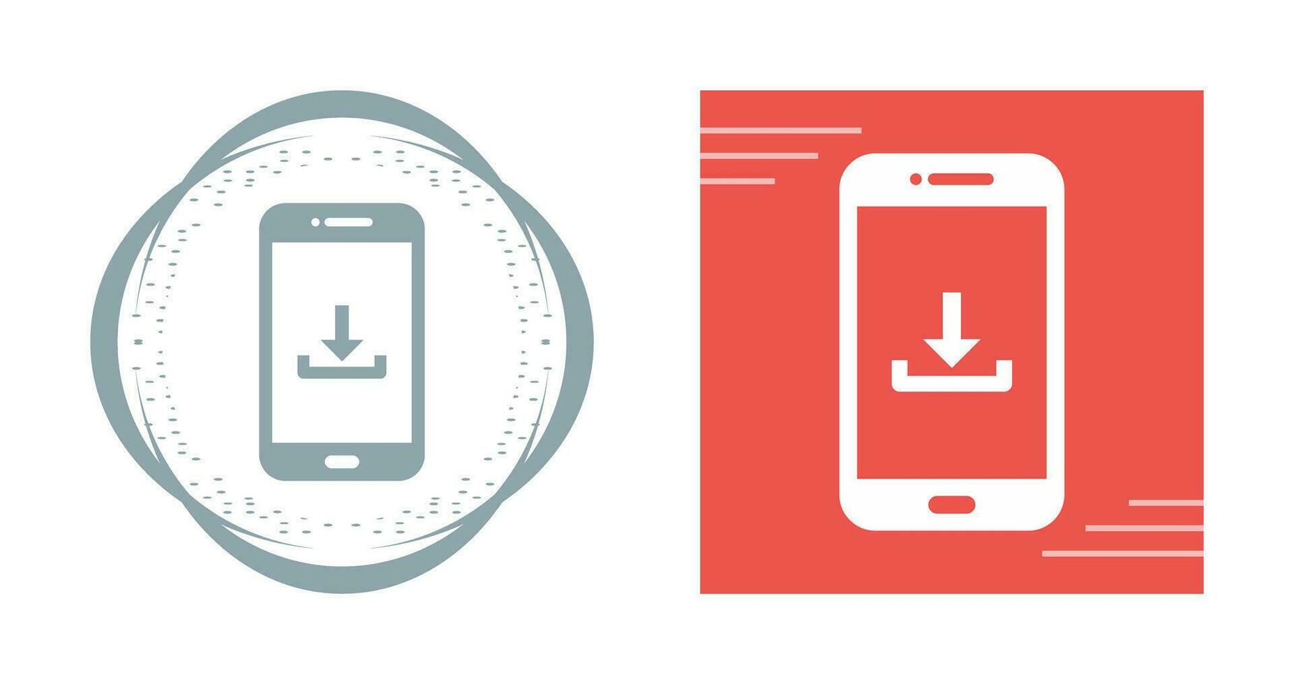 Herunterladen auf Telefonvektorsymbol vektor