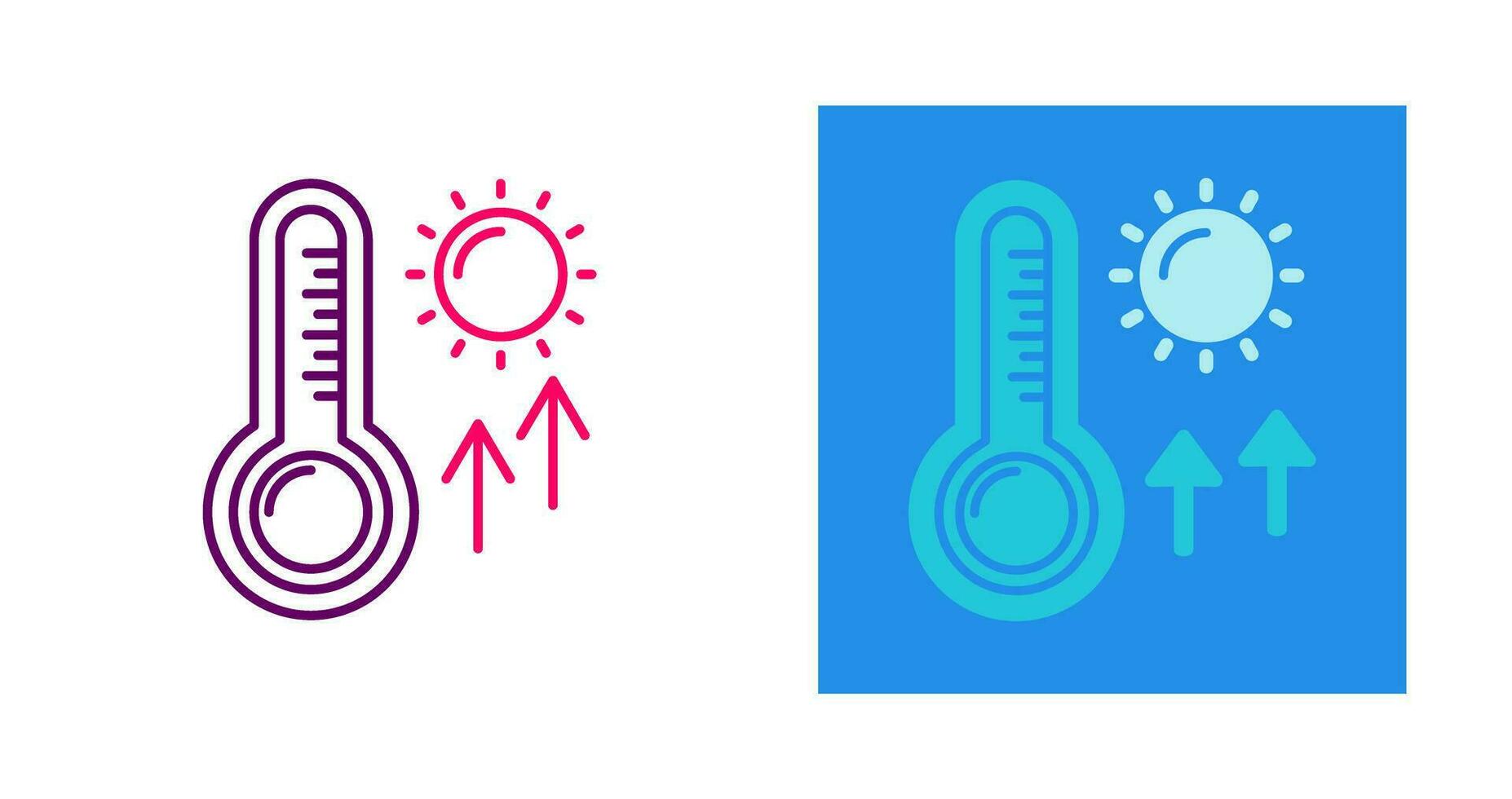 hög temperaturer vektor ikon