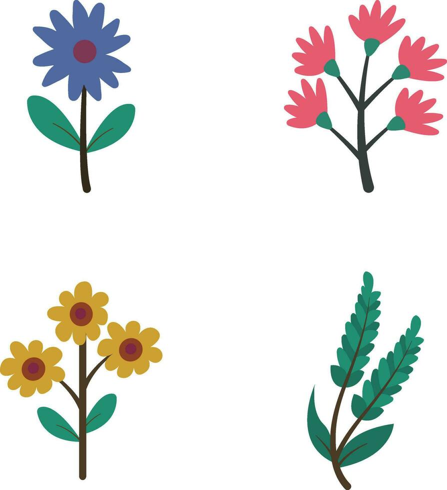 vår blomma i platt design. vektor illustration