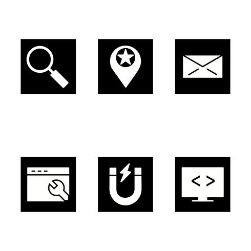 Satz von Vector SEO Search Engine Optimization Icons