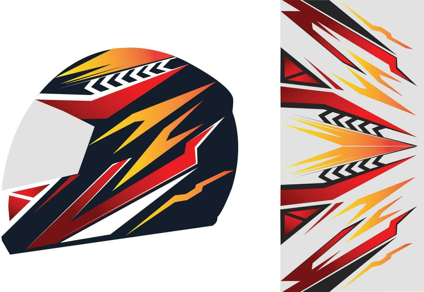 Rennen Helm wickeln Abziehbild und Vinyl Aufkleber Design Illustration vektor