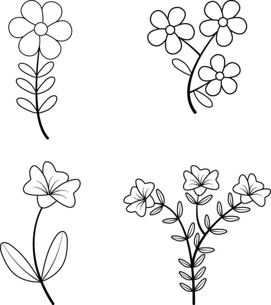 Blumen- Dekoration Form. einfach Konzept. Vektor Illustration