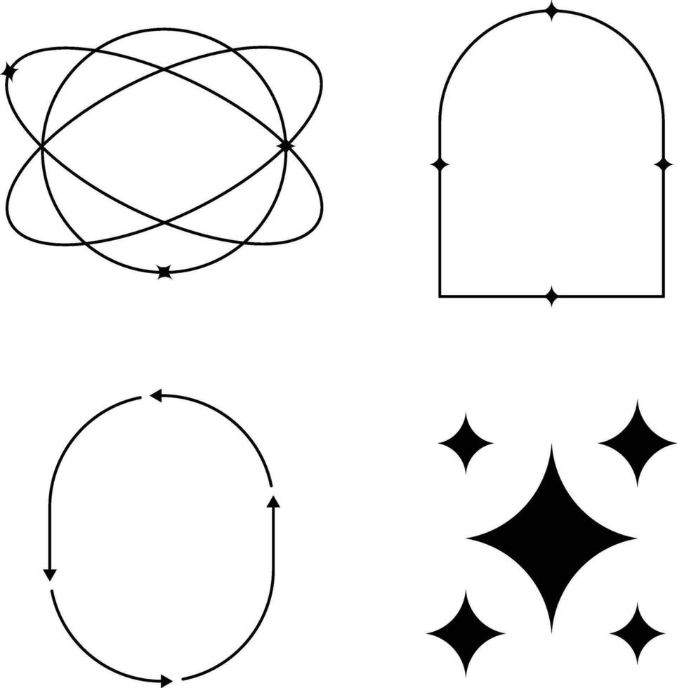 minimalistisch Monoline gestalten im eben Design. Vektor Illustration.