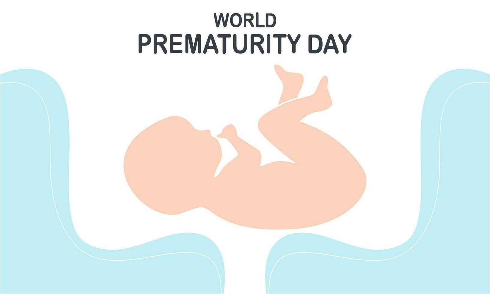 prematuritet medvetenhet månad är observerats varje år i november, för tidig födelse är när en bebis är född för tidigt illustration vektor