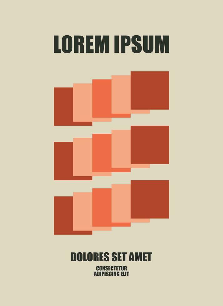 hell geometrisch abstrakt Poster gemacht von Quadrate mit Text Vektor Illustration