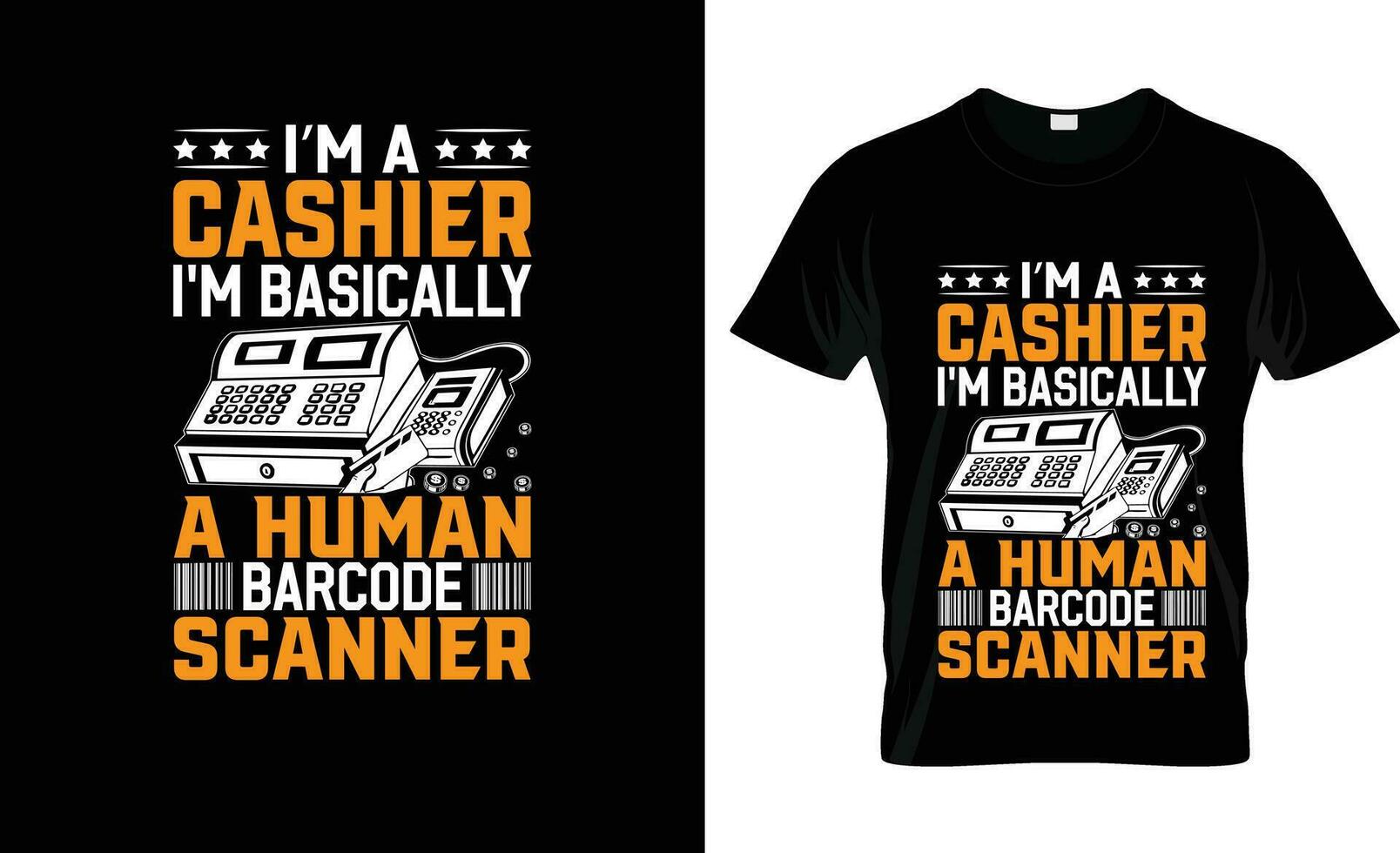 Ich bin ein Kassierer Ich bin Grundsätzlich ein Mensch bunt Grafik T-Shirt, T-Shirt drucken Attrappe, Lehrmodell, Simulation vektor