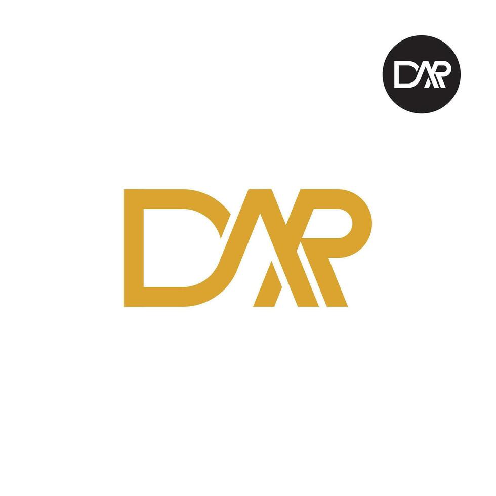 Brief dar Monogramm Logo Design vektor