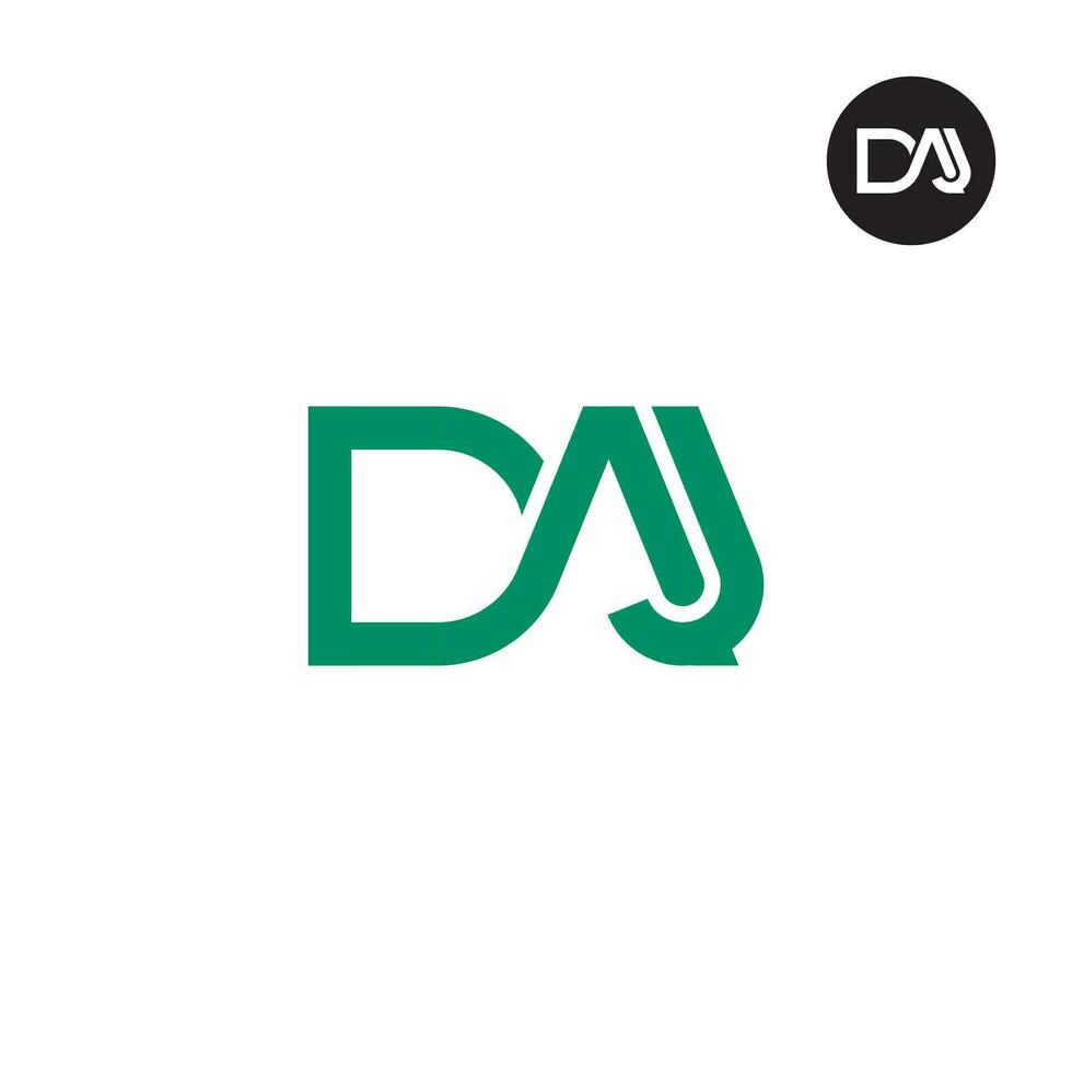 Brief daj Monogramm Logo Design vektor