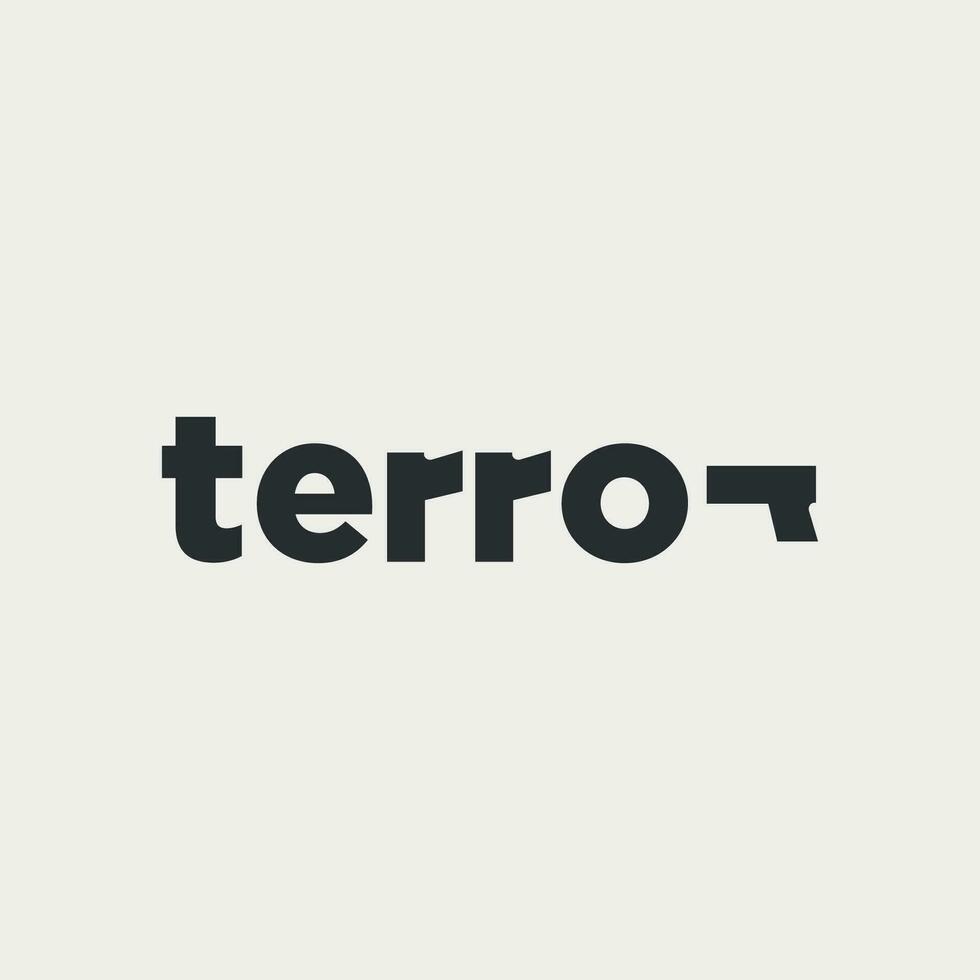 Vektor Terror Text Logo Design