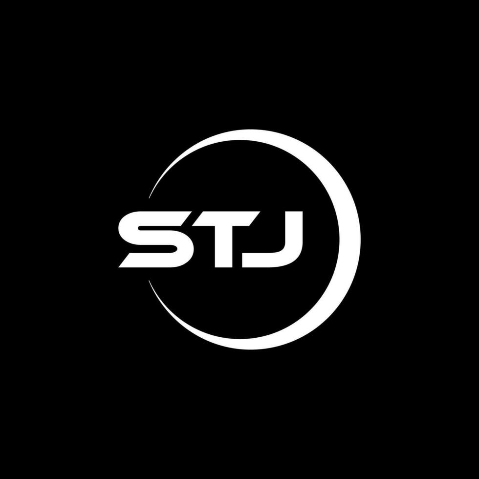 stj Brief Logo Design, Inspiration zum ein einzigartig Identität. modern Eleganz und kreativ Design. Wasserzeichen Ihre Erfolg mit das auffällig diese Logo. vektor