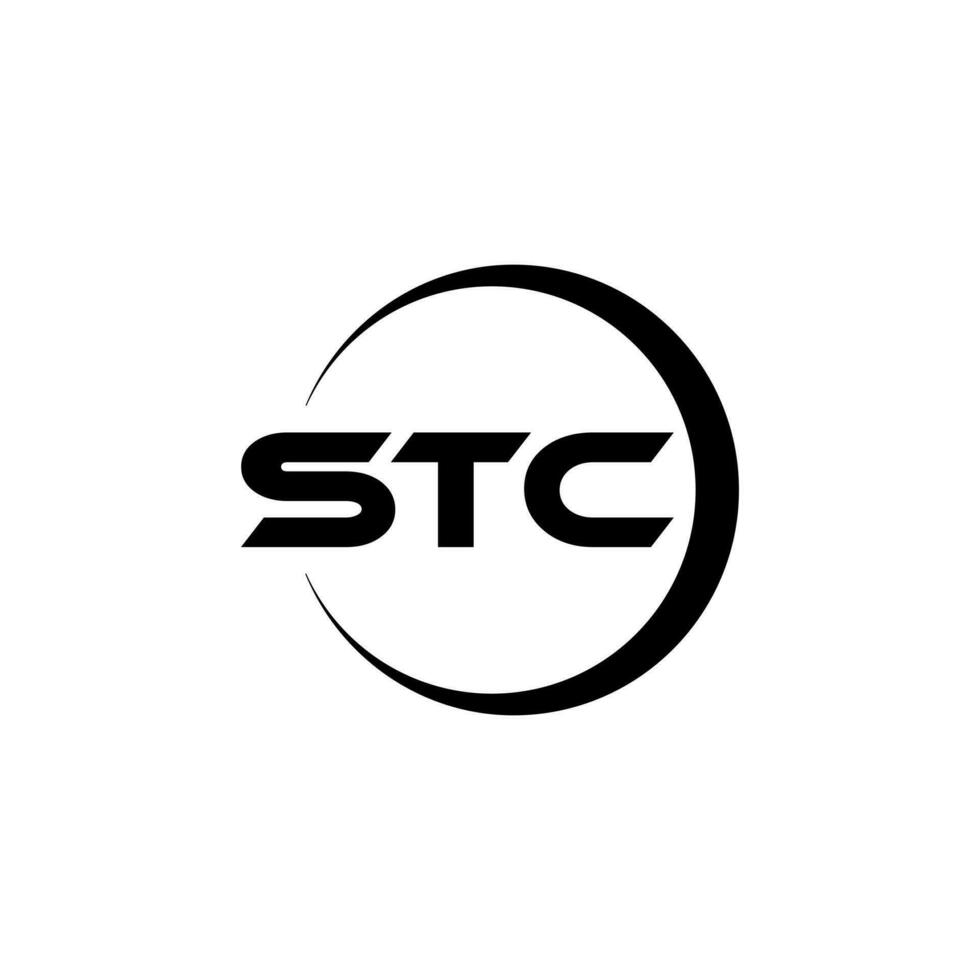 stc brev logotyp design, inspiration för en unik identitet. modern elegans och kreativ design. vattenmärke din Framgång med de slående detta logotyp. vektor