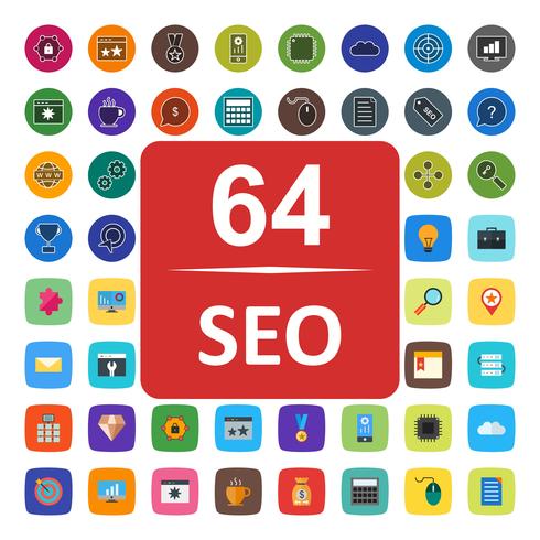 Satz von Vector SEO Search Engine Optimization Icons