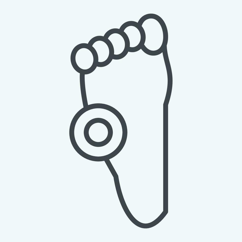 Symbol Schmerzen Fuß. verbunden zu Körper schmerzen Symbol. Linie Stil. einfach Design editierbar. einfach Illustration vektor