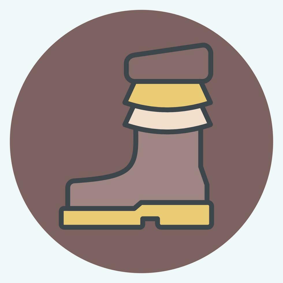 Symbol Schuhe. verbunden zu einheimisch Menschen Symbol. Farbe Kamerad Stil. einfach Design editierbar. einfach Illustration vektor