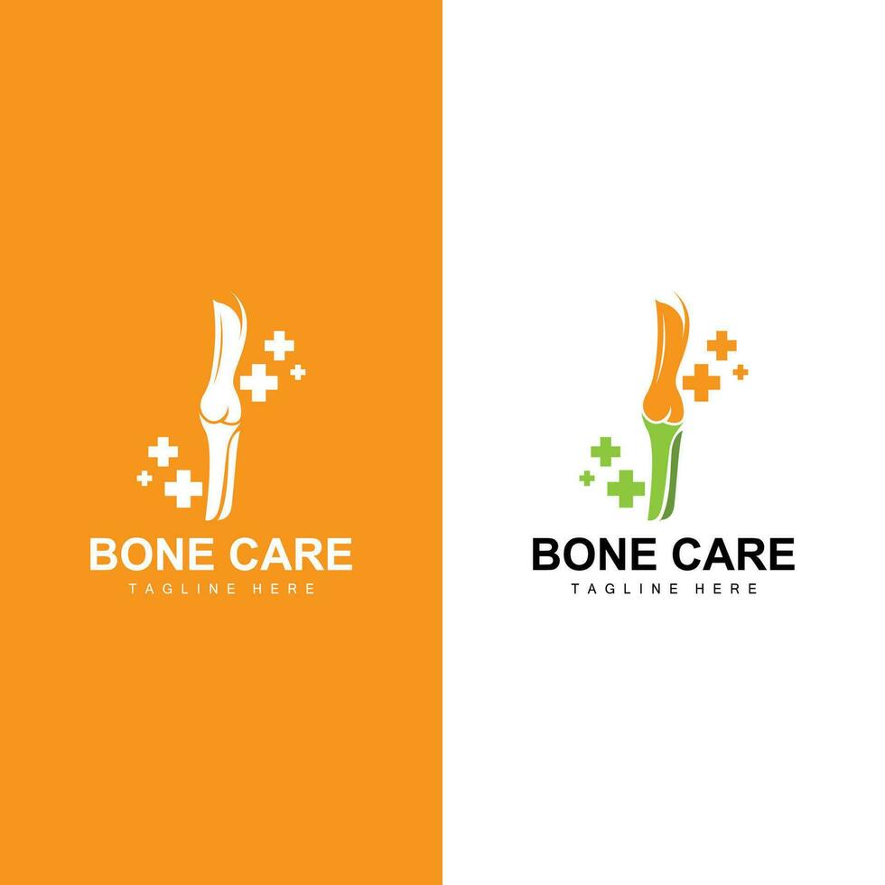 Knochen Gesundheit Logo einfach Illustration Silhouette Vorlage Vektor Design
