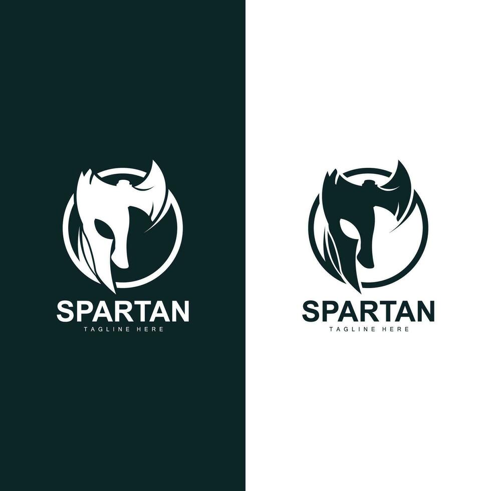 spartansk krigare logotyp enkel illustration silhuett vektor design