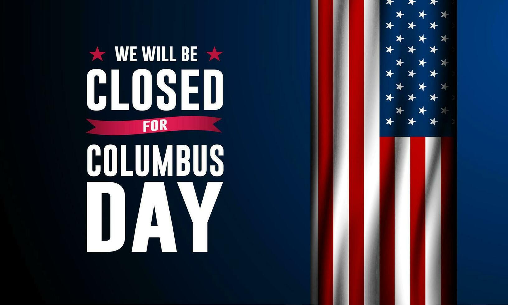 glücklich Kolumbus Tag mit wir werden Sein geschlossen Text Hintergrund Vektor Illustration