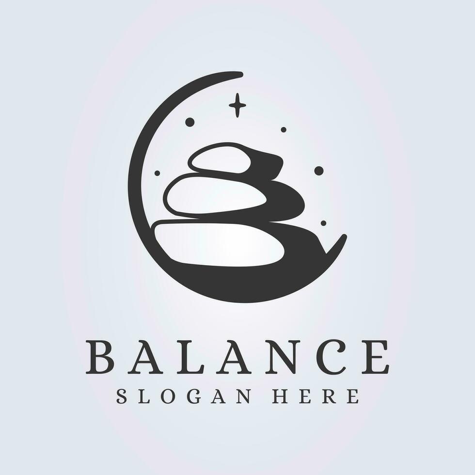 Balance Stein balancieren Logo Symbol Symbol Hintergrund Vektor Illustration Design