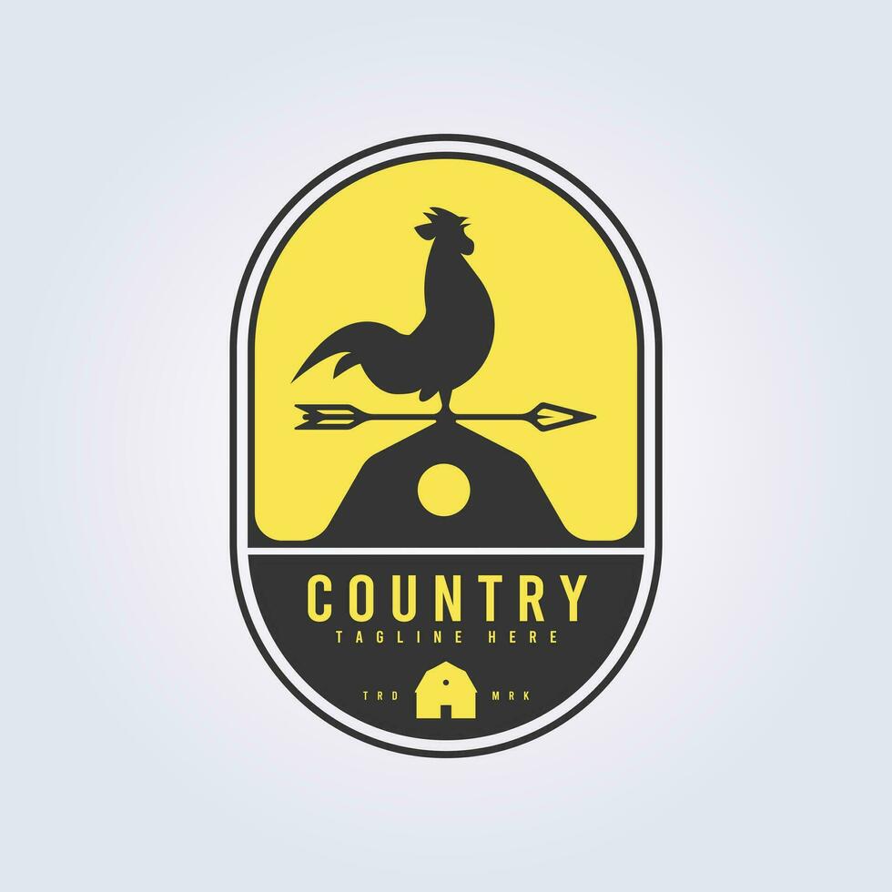 Logo zum Landschaft oder Hahn oder Wetter Schaufel oder Bauernhof und Ranch Vektor Illustration Design