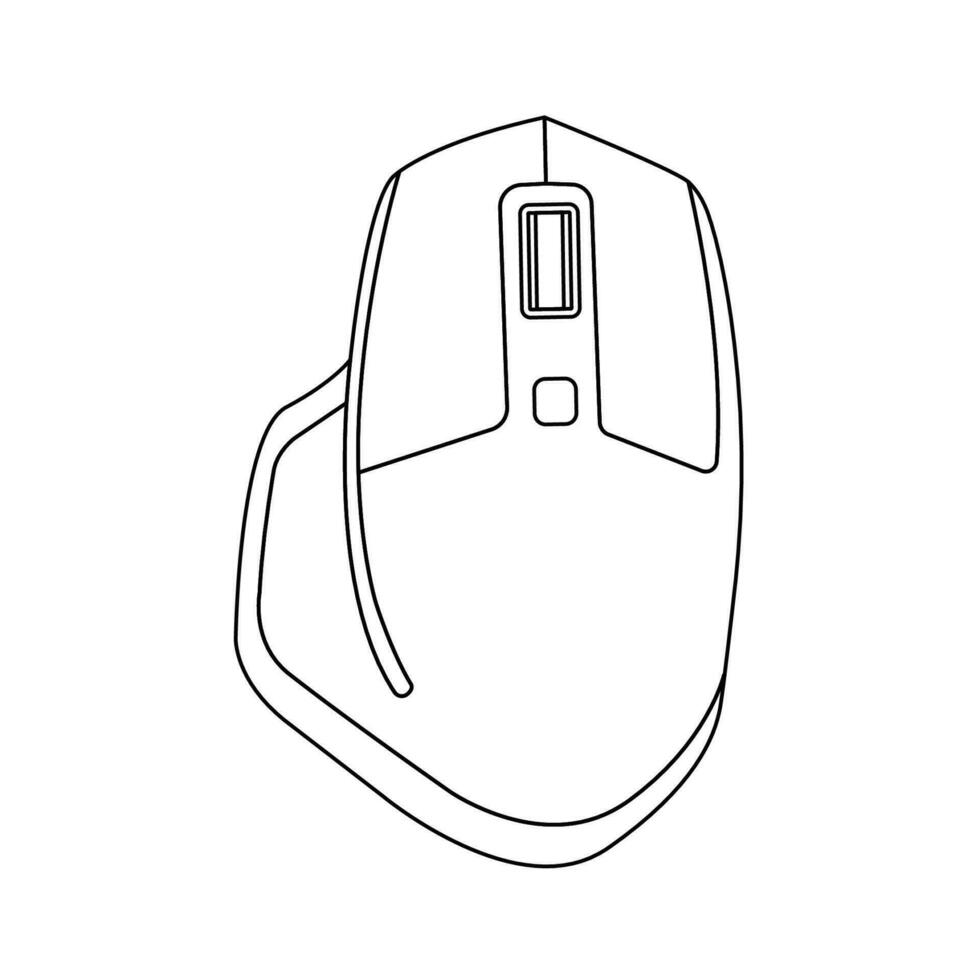 Spielen Maus Gliederung Symbol Illustration auf Weiß Hintergrund vektor