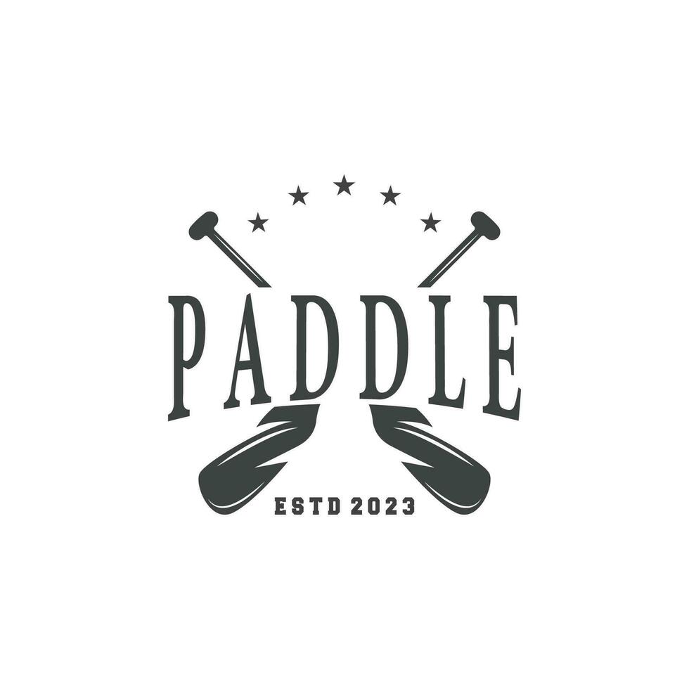 Paddel Logo, Boot Paddel Design Vektor Illustration Symbol einfach Design