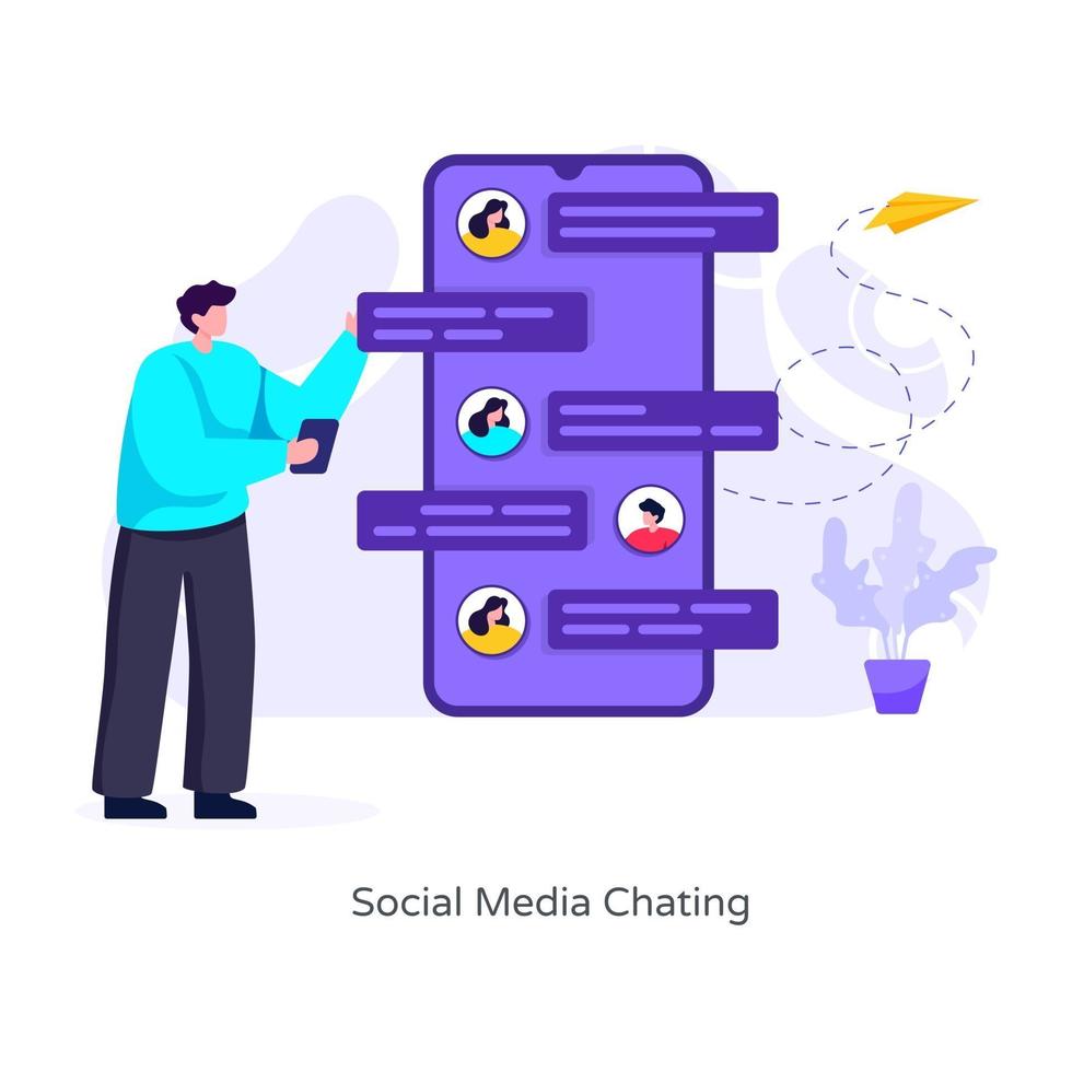 Social-Media-Chat vektor