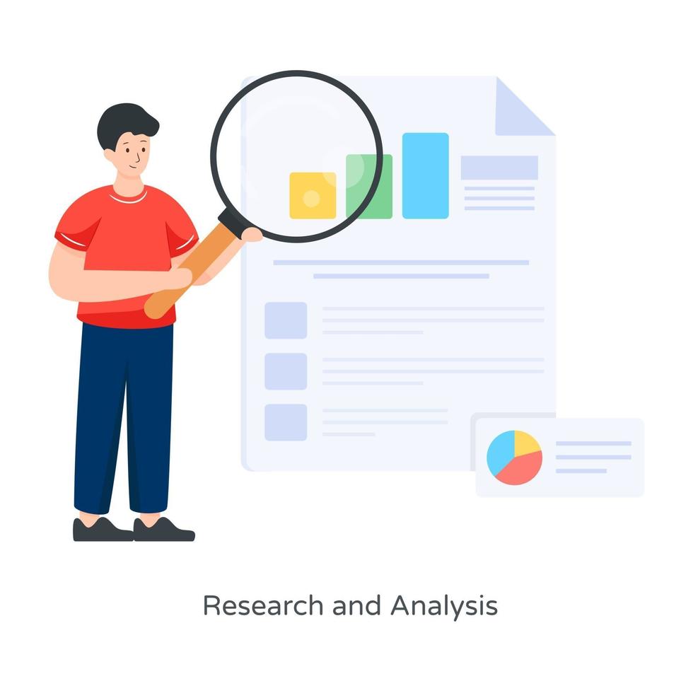 Recherche und Analyse vektor