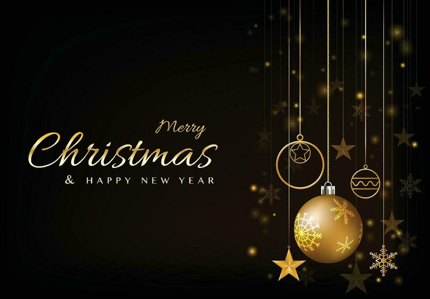 Hintergrund Weihnachten Design mit Ball glühend glänzend golden vektor