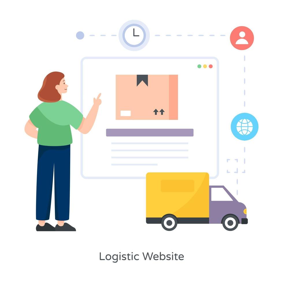 Logistik-Website vektor
