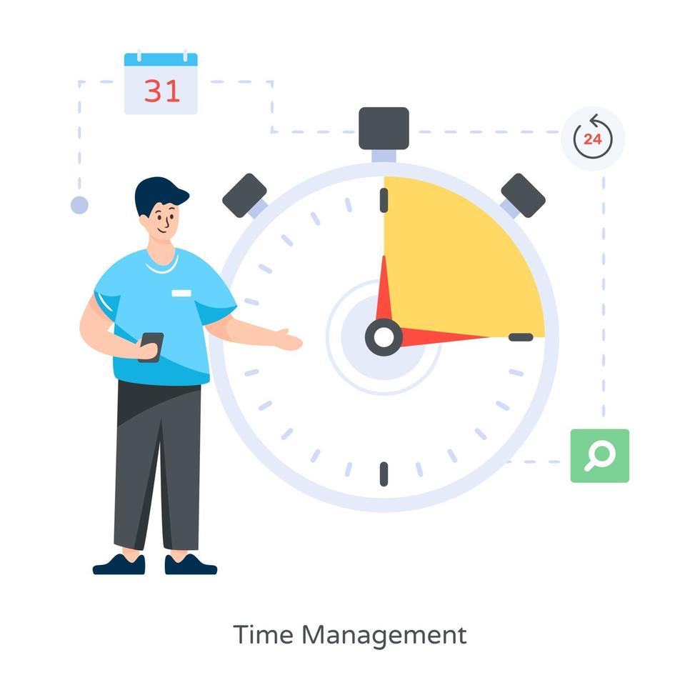 Zeitmanagement und Zeitplan vektor