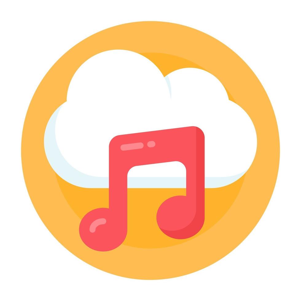 Cloud-Musik und -Song vektor