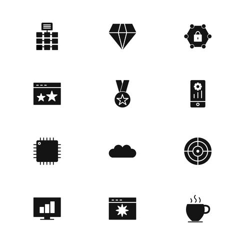 Satz von Vector SEO Search Engine Optimization Icons