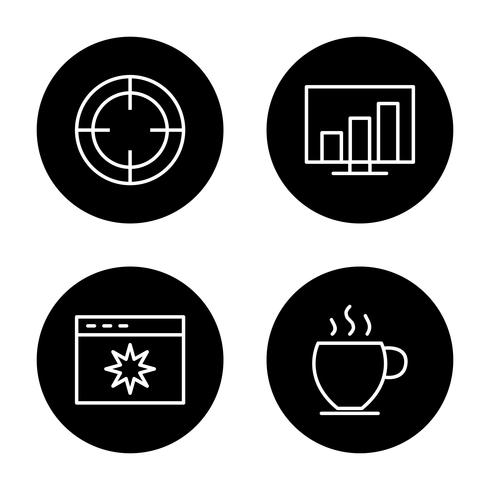 Satz von Vector SEO Search Engine Optimization Icons