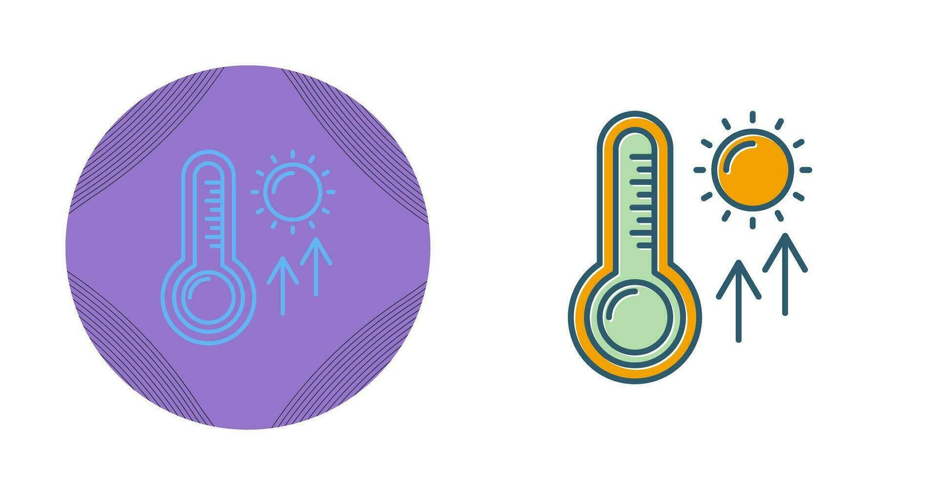 hög temperaturer vektor ikon