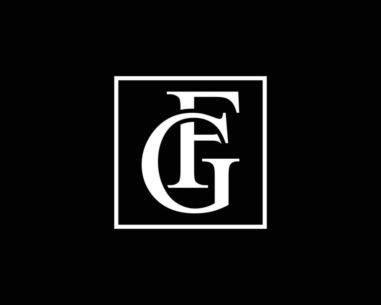 Alphabet Brief 'fg' Logo Design Illustration Vorlage vektor