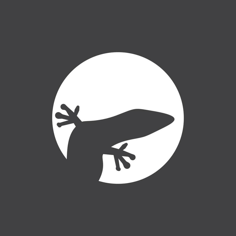 ödla ikon silhuett logotyp symbol vektor