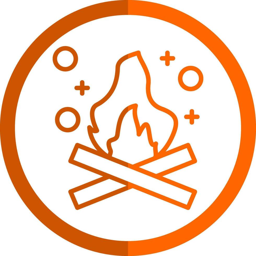 Lagerfeuer-Vektor-Icon-Design vektor