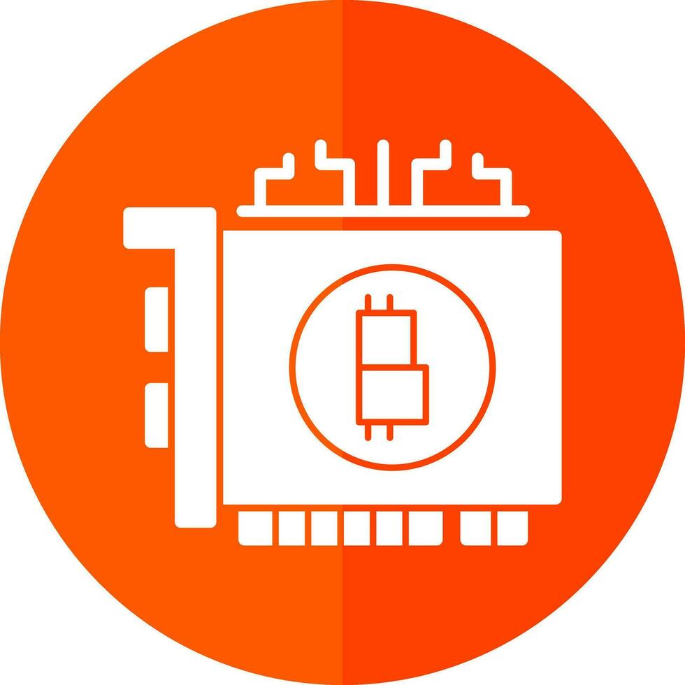 Bitcoin Bergbau Vektor Symbol Design