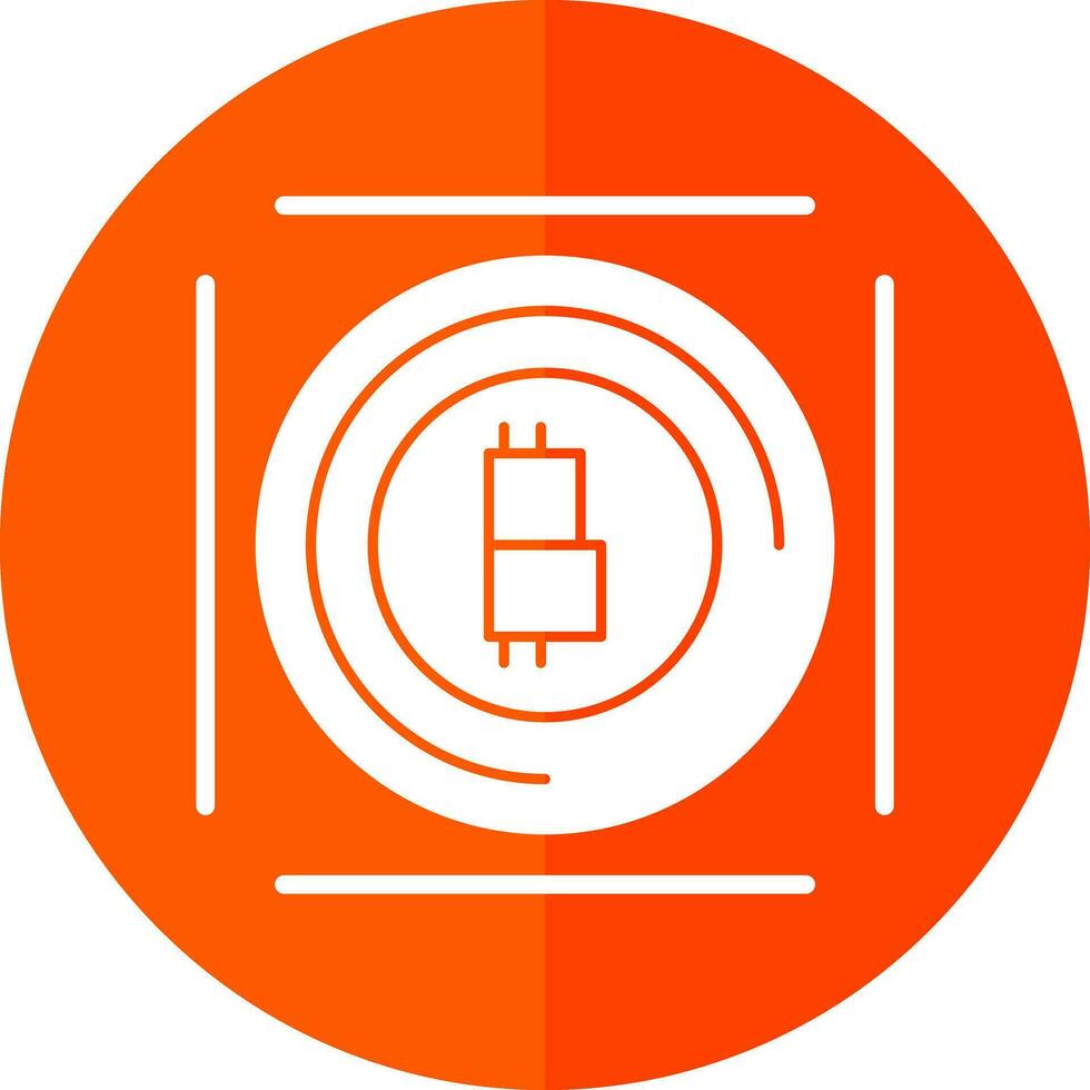 Bitcoin-Vektor-Icon-Design vektor