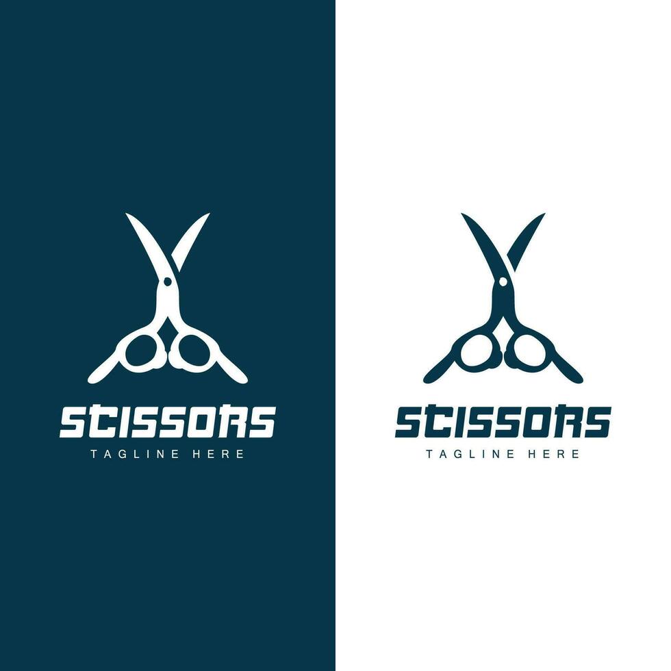 Schere Logo, Schneiden Werkzeuge Vektor, Friseur Rasierer Schere einfach Design, Illustration Vorlage Symbol vektor