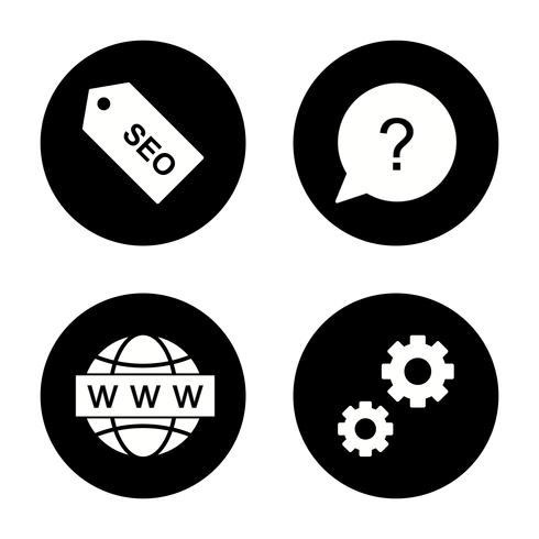 Satz von Vector SEO Search Engine Optimization Icons