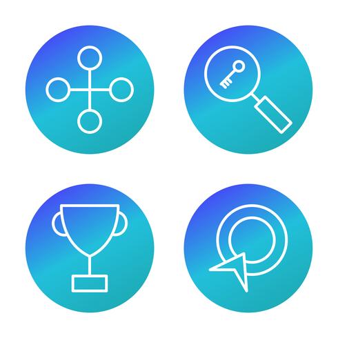 Satz von Vector SEO Search Engine Optimization Icons