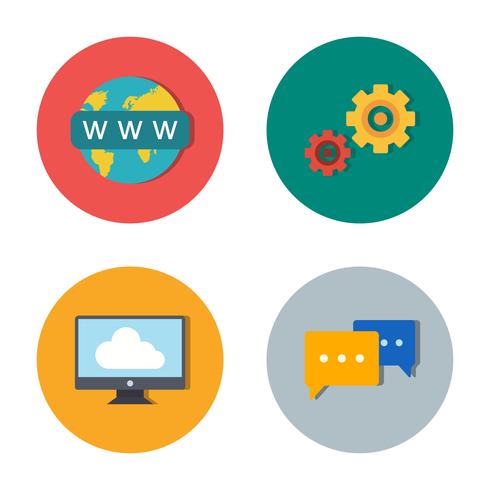 Satz von Vector SEO Search Engine Optimization Icons