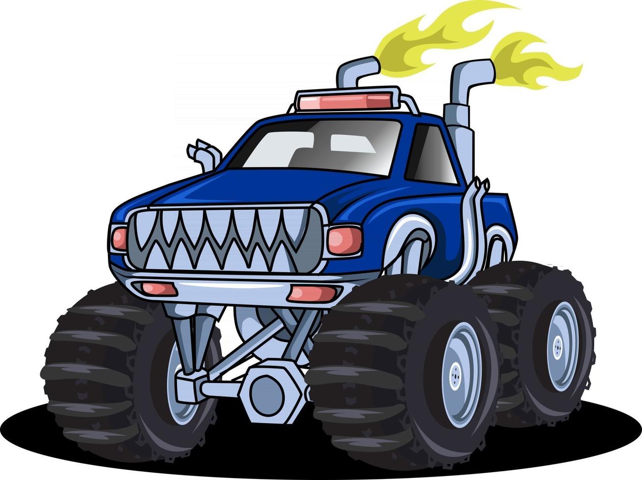 monster truck maskot logotyp vektor