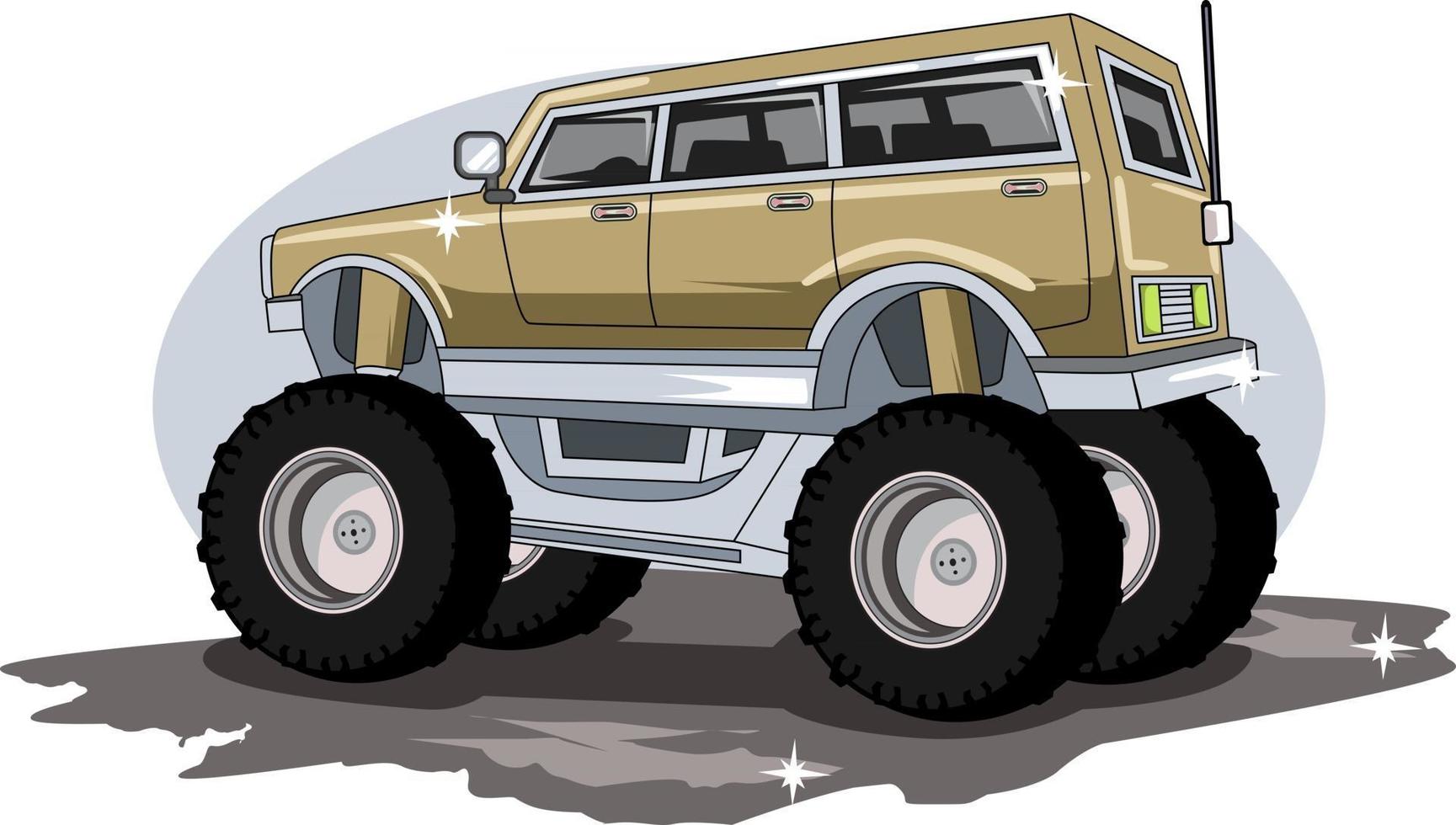 Monster Truck Off Road Illustrationsvektor vektor